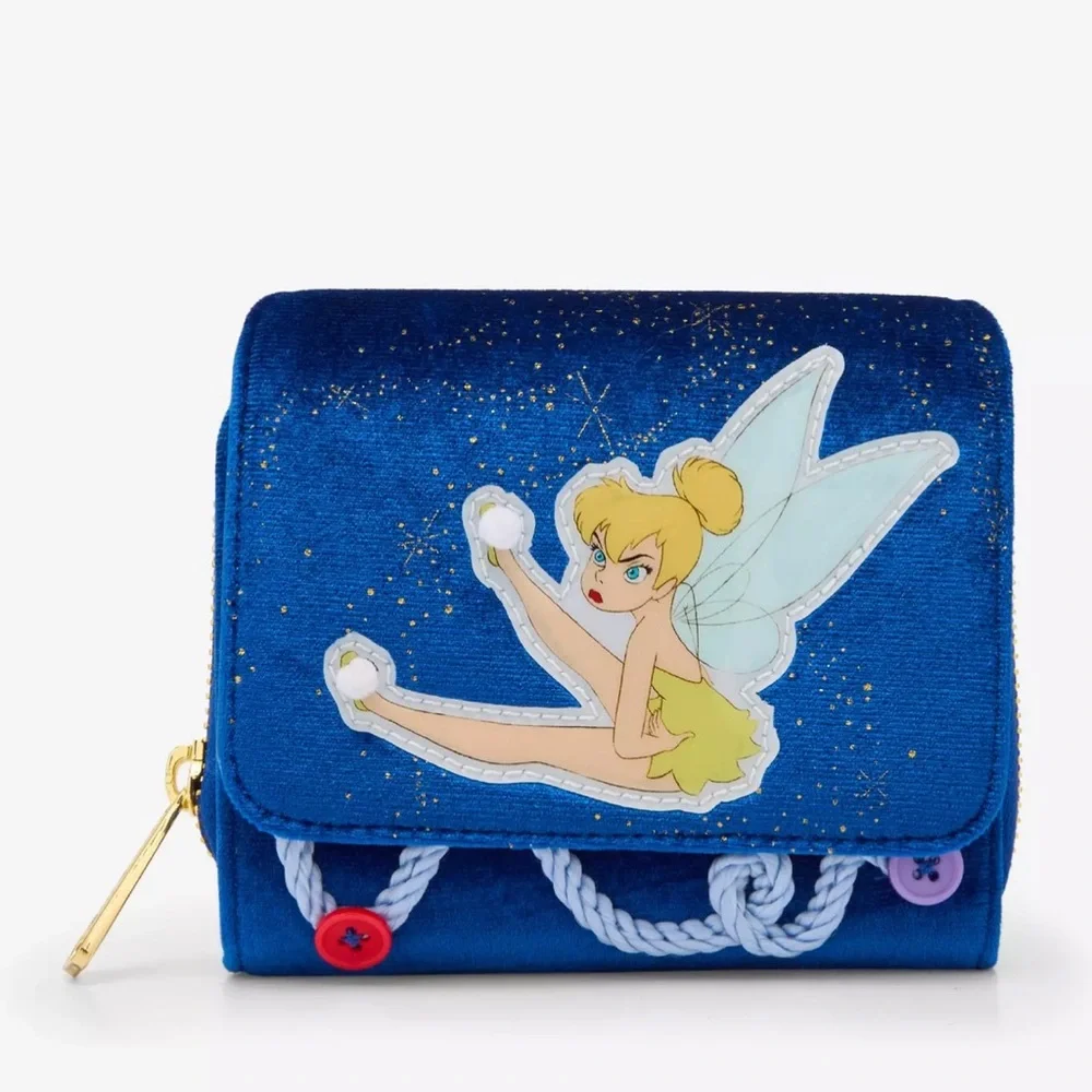 Loungefly Disney Peter Pan Tinker Bell Buttons Light-Up Mini Backpack & Wallet